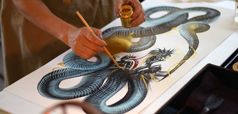 一筆龍 髙瀨 | 日光市にて「一筆で描きあげる龍」の制作販売をおこなっ 